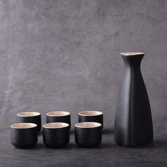Japanese style stoneware wine set, ceramics